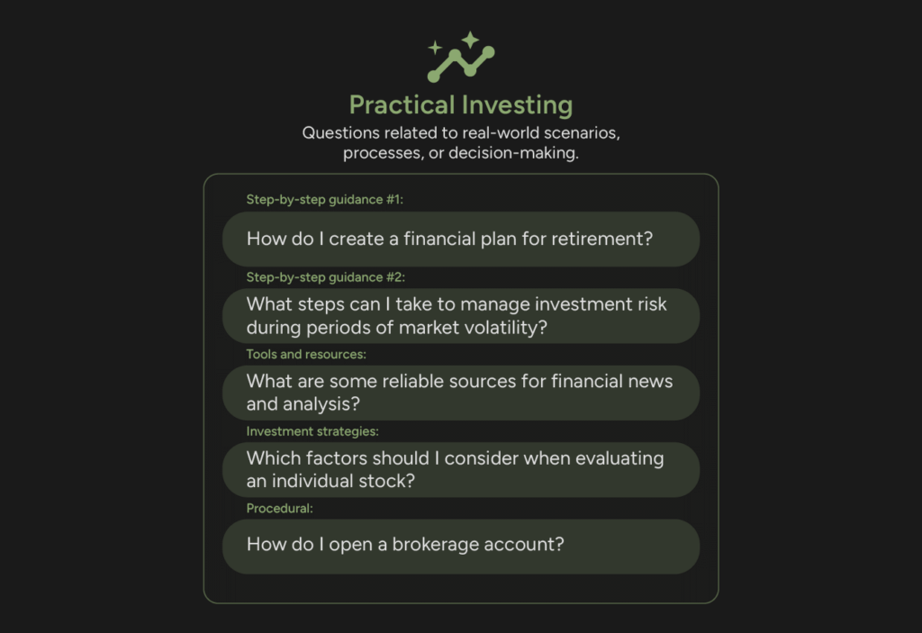 practical investing questions to ask Savvy Trader AI